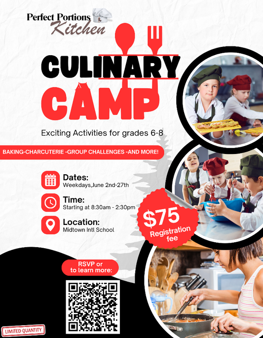 Kids Culinary Camp registration fee